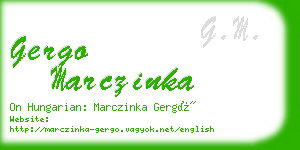 gergo marczinka business card